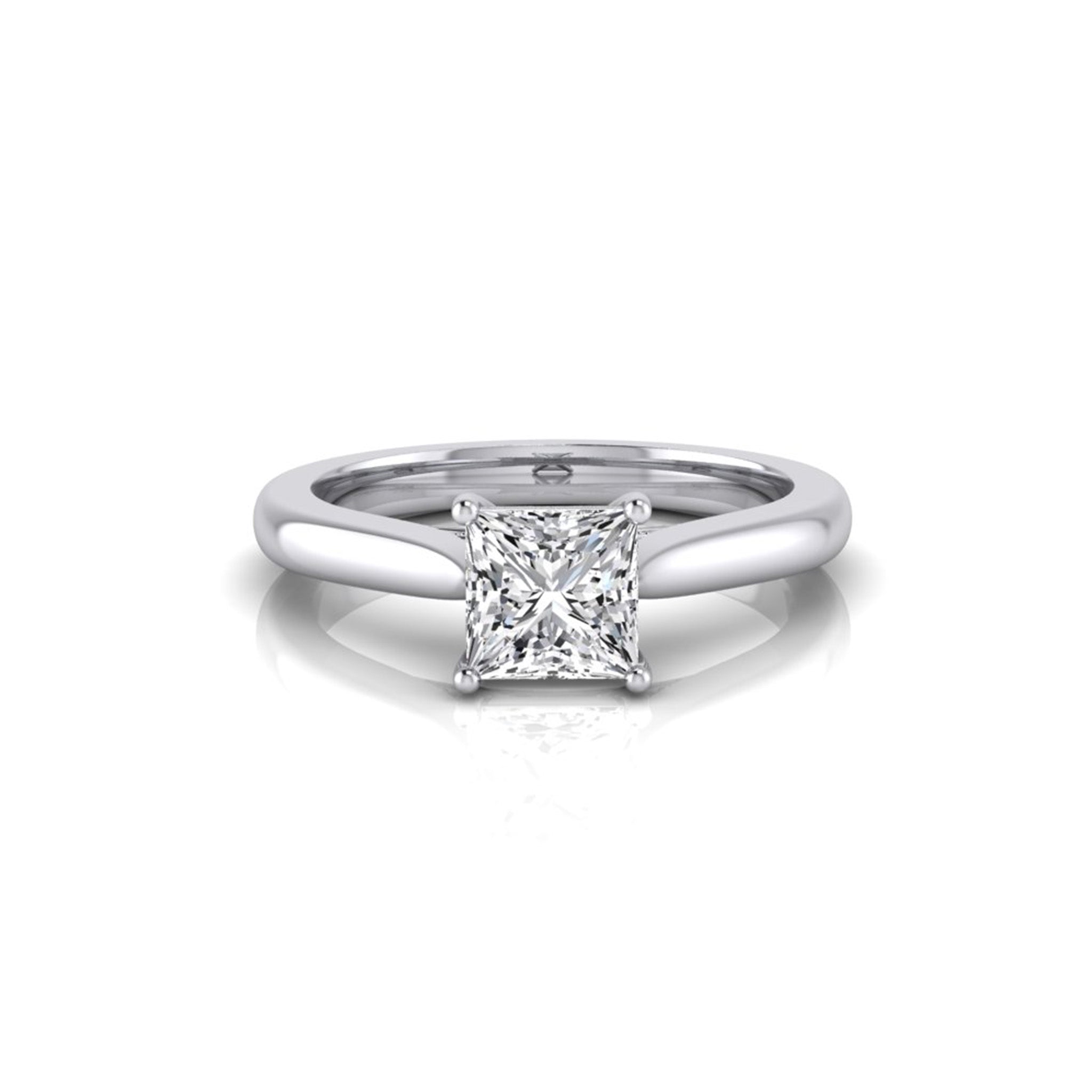 Anya Princess Diamond Solitaire 4 Claw Ring